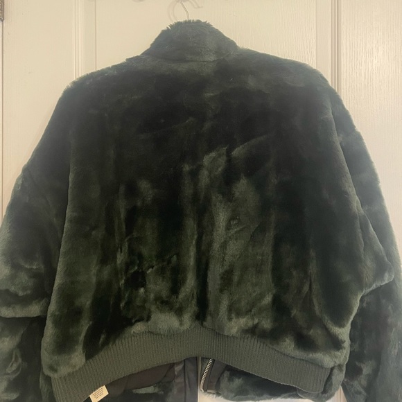 Free People Green Fur Coat - Picture 5 of 5